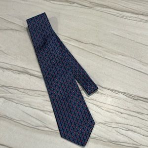 Kenneth Gordon blue and red accent tie